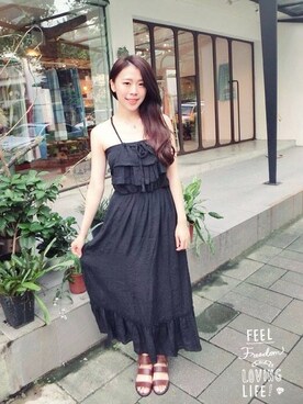 「LOVFEE（ラッフィ）のアイテム」を使った、LOVFEEさん（レディース・158cm）の夏コーディネート