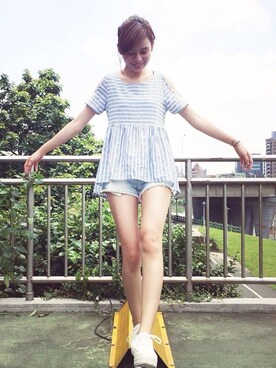 「LOVFEE（ラッフィ）のアイテム」を使った、LOVFEEさん（レディース・168cm）の夏コーディネート