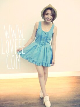 「LOVFEE（ラッフィ）のアイテム」を使った、LOVFEEさん（レディース・163cm）の夏コーディネート