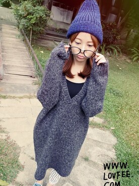 「LOVFEE（ラッフィ）のアイテム」を使った、LOVFEEさん（レディース・159cm）の秋コーディネート
