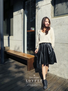「LOVFEE（ラッフィ）のアイテム」を使った、LOVFEEさん（レディース・165cm）の秋コーディネート