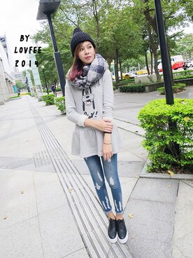 「LOVFEE（ラッフィ）のアイテム」を使った、LOVFEEさん（レディース・168cm）の秋コーディネート