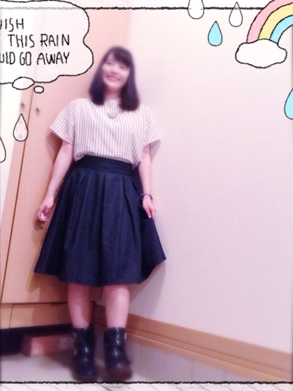 「UNIQLOのアイテム（トップス、ホワイト系）」を使った、とろろさん（レディース・154cm）の夏コーディネートの1枚目の写真