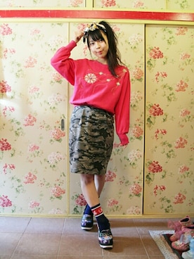 「80s」｜「アイテム（その他）」を使った、Chie＊さん（レディース・159cm）の夏コーディネート