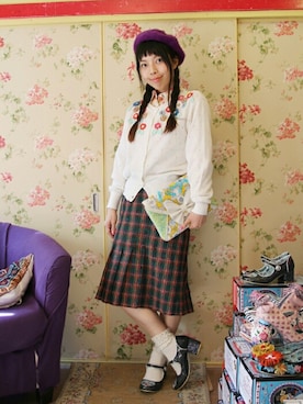 「Irregular Choice（イレギュラーチョイス）のアイテム（バッグ）」を使った、Chie＊さん（レディース・159cm）の秋コーディネート