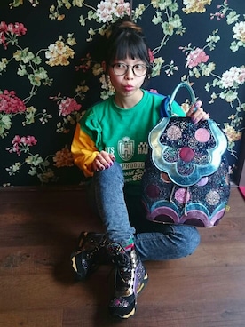 「Irregular Choice（イレギュラーチョイス）のアイテム（バッグ）」を使った、Chie＊さん（レディース・159cm）の秋コーディネート