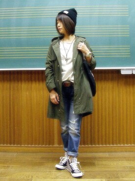 「Libra Cue（リブラ キュー）のアイテム（アクセサリー）」を使った、CHIKOさん（レディース・156cm）の秋コーディネート