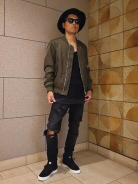 「ツバ広ハット」｜x_τаκа_x20.さん（メンズ・173cm）の秋コーディネート