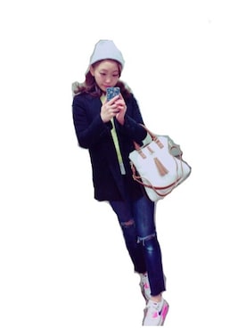「NICE CLAUP（ナイスクラップ）のアイテム（ノーカラージャケット）」を使った、aoooさん（レディース・156cm）の春コーディネート