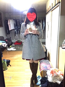 「TITTY&CO.（ティティーアンドコー）のアイテム（その他アウター）」を使った、あさみんさん（レディース・167cm）の冬コーディネート
