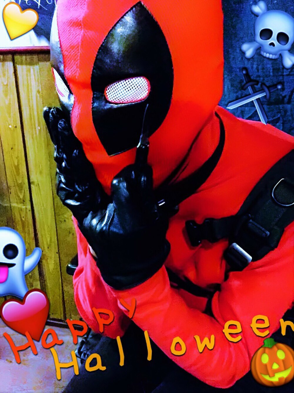 「WEAR HALLOWEEN 2016」｜「MagineのSHEEP LEATHER GLOVE：シープレザーグローブ（手袋、ブラック系）」を使った、TETUさん（メンズ・174cm）の秋コーディネートの1枚目の写真