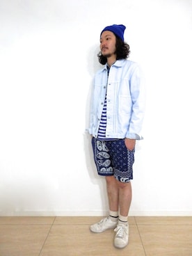 「マリン」｜「アイテム（その他アウター）」を使った、goさん（メンズ・173cm）の春コーディネート