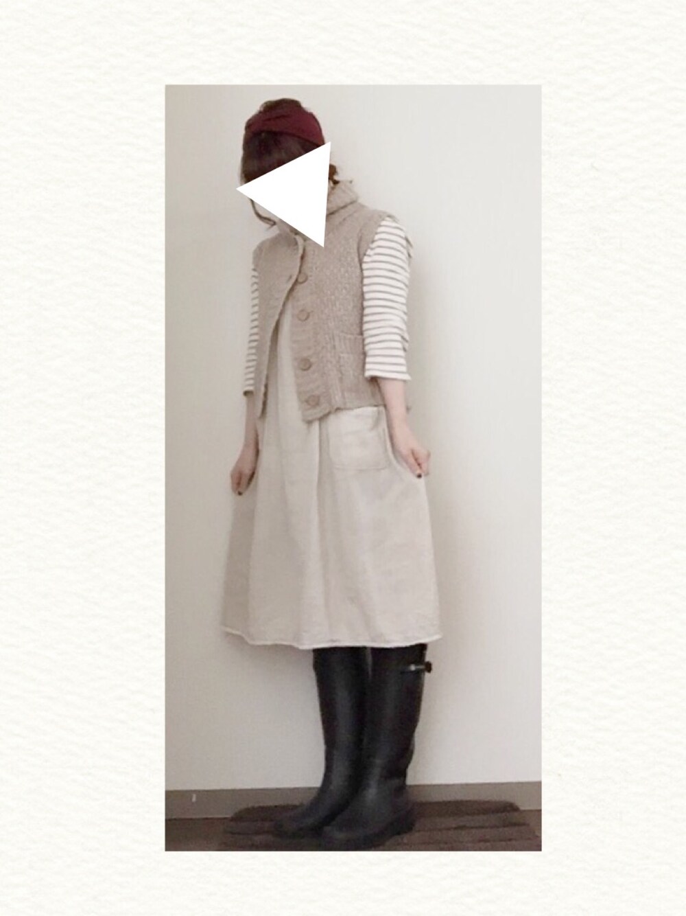 「しましま感謝祭、お仕事コーデ、ボーダー、しましま」｜「salut!のアイテム（ヘアバンド、その他）」を使った、m i m i 𓍯さん（レディース・161cm）の秋コーディネートの1枚目の写真