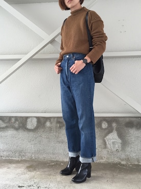 「H&M（エイチ・アンド・エム）のアイテム（ブーツ）」を使った、cota_raさん（レディース・168cm）の秋コーディネート