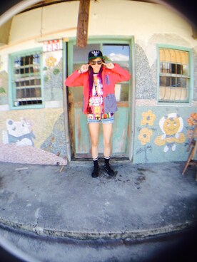 「OBEY」｜「アイテム（その他アウター）」を使った、Roro Laiさん（レディース・167cm）の夏コーディネート