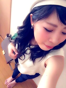 「KBF+（ケービーエフプラス）のアイテム（帽子）」を使った、さーちゃんさん（レディース・150cm）の夏コーディネート