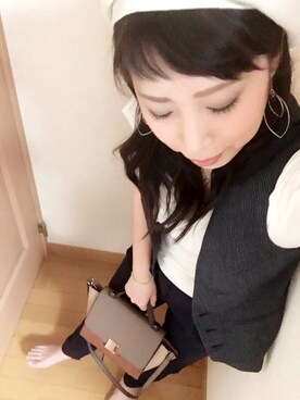 「KBF+（ケービーエフプラス）のアイテム（帽子）」を使った、さーちゃんさん（レディース・150cm）の夏コーディネート