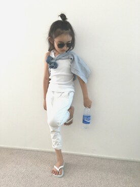 「ポカリコーデバトン」｜「アイテム（その他）」を使った、Kooou!!!!さん（キッズ・120cm）の夏コーディネート