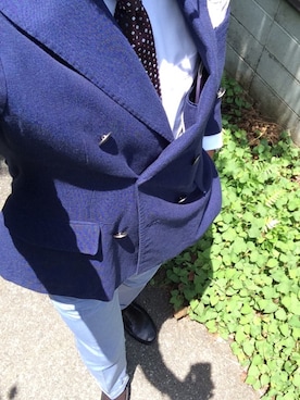 「アズーロ・エ・マローネ」｜「アイテム（スーツパンツ）」を使った、ガットちゃんさん（メンズ・176cm）の夏コーディネート