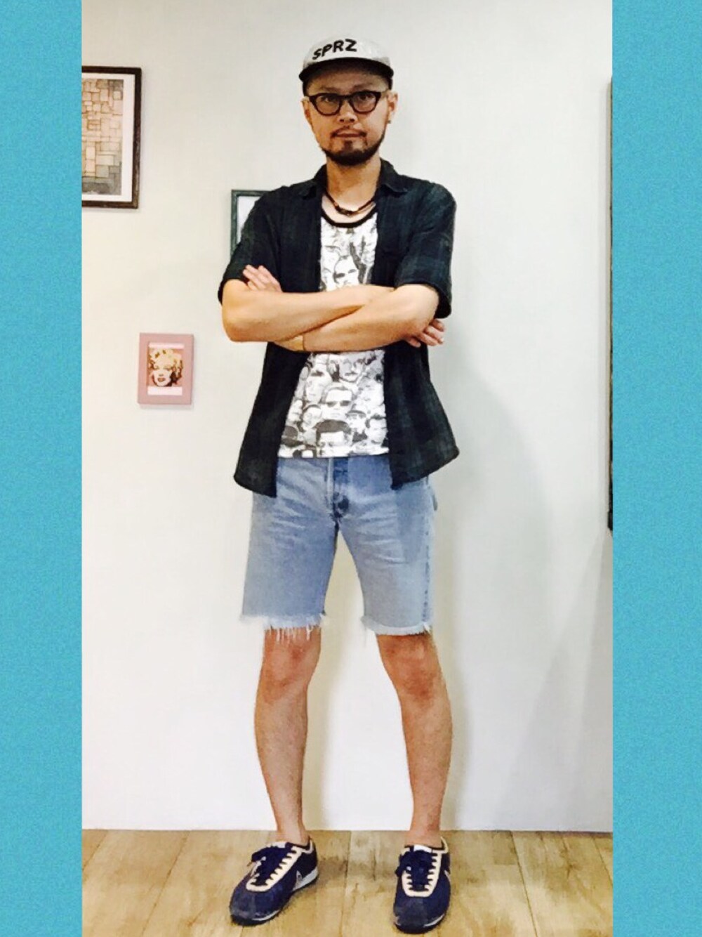「Levi'sのアイテム（デニムパンツ、ブルー系）」を使った、tmyoungerさん（メンズ・170cm）の夏コーディネートの1枚目の写真