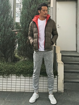 「TOMMY HILFIGER（トミーヒルフィガー）のアイテム（ジャケット/アウター）」を使った、YOUさん（メンズ・183cm）の冬コーディネート