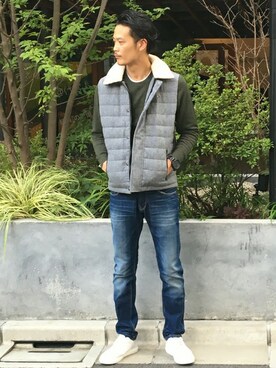 「TOMMY HILFIGER（トミーヒルフィガー）のアイテム（ジャケット/アウター）」を使った、YOUさん（メンズ・183cm）の冬コーディネート