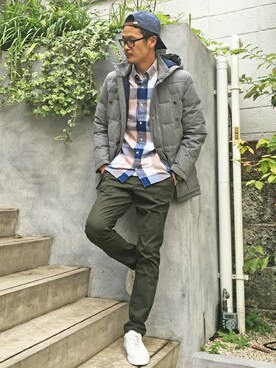 「TOMMY HILFIGER（トミーヒルフィガー）のアイテム（ジャケット/アウター）」を使った、YOUさん（メンズ・183cm）の冬コーディネート