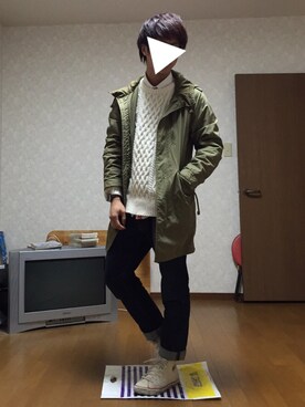 「ハイカット」｜かにかまさん（メンズ・170cm・10代）の冬コーディネート