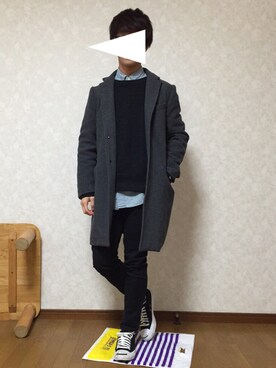 かにかまさん（メンズ・170cm）の冬コーディネート