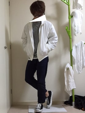 かにかまさん（メンズ・170cm）の春コーディネート