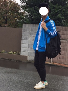 「アイテム（ジャージ）」を使った、かにかまさん（メンズ・170cm・20代）の秋コーディネート