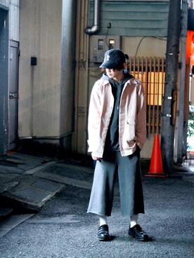 「no brand（ノーブランド）のアイテム（セットアップ）」を使った、さとけんさん（メンズ・178cm）の冬コーディネート