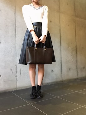 「ALGONQUINS（アルゴンキン）のアイテム（シューズ）」を使った、YUKARIさん（レディース・171cm）の冬コーディネート
