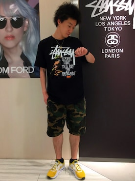 「カモ柄」｜「アイテム（アナログ腕時計）」を使った、SEI_MSDさん（メンズ・176cm）の夏コーディネート