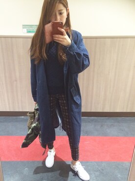 「NIKE（ナイキ）のNIKE/ナイキ グランドテラス 654495（スニーカー）」を使った、chan.eさん（レディース・159cm）の冬コーディネート