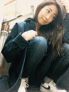 「NIKE（ナイキ）のNIKE/ナイキ グランドテラス 654495（スニーカー）」を使った、chan.eさん（レディース・159cm）の冬コーディネート