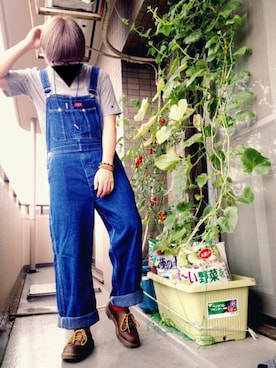 「アイテム（サロペット/オーバーオール）」を使った、🌌   K u r o ™さん（メンズ・170cm・10代）の夏コーディネート
