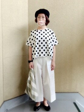 「chambre de charme（シャンブルドゥシャーム）のアイテム（シューズ）」を使った、はぐさん（レディース・146cm）の夏コーディネート