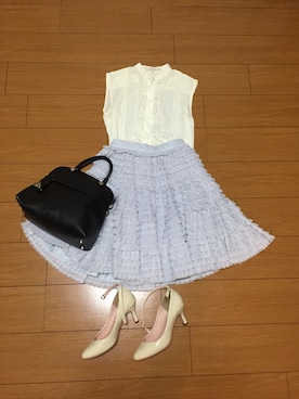 「ef-de（エフデ）のアイテム（シューズ）」を使った、るりこここさん（レディース・154cm）の夏コーディネート