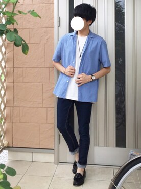 「アイテム（バングル/リストバンド）」を使った、ponさん（メンズ・168cm・20代）の夏コーディネート