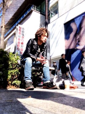 「ADDICT CLOTHES（アディクトクローズ）のアイテム（ジャケット/アウター）」を使った、hiro6295さん（メンズ・168cm）の春コーディネート