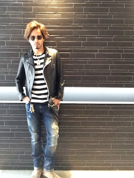「ADDICT CLOTHES（アディクトクローズ）のアイテム（ジャケット/アウター）」を使った、hiro6295さん（メンズ・168cm）の春コーディネート