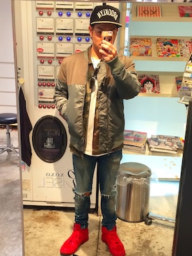 「Saturdays NYC（サタデーズ ニューヨークシティ ）のアイテム（ミリタリージャケット）」を使った、hiro6295さん（メンズ・168cm）の秋コーディネート