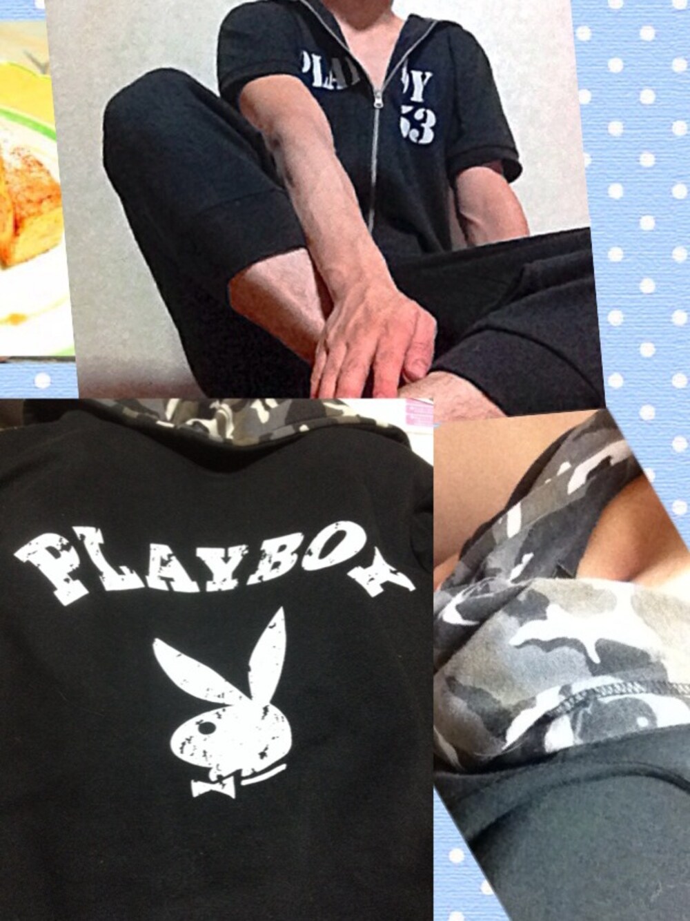 「部屋着」｜「PLAYBOYのアイテム（つなぎ/オールインワン、ブラック系）」を使った、かずやんさん（メンズ・170cm）の秋コーディネートの1枚目の写真