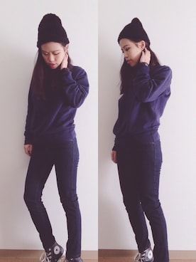 「スエット」｜TiffWooさん（レディース・157cm）の冬コーディネート