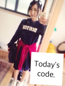 「お買い物」｜「アイテム（パーカー）」を使った、なすび。さん（レディース・151cm）の春コーディネート