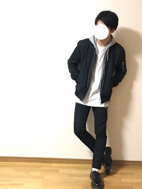 「Dr. Martens（ドクターマーチン）のDr.Martens (ドクターマーチン)/1461 3EYE GIBSON SHOES（その他シューズ）」を使った、Syoさん（メンズ・172cm）の秋コーディネート