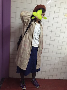 「POU DOU DOU（プードゥドゥ）のアイテム（スウェット）」を使った、ぺごぱよさん（レディース・166cm）の秋コーディネート