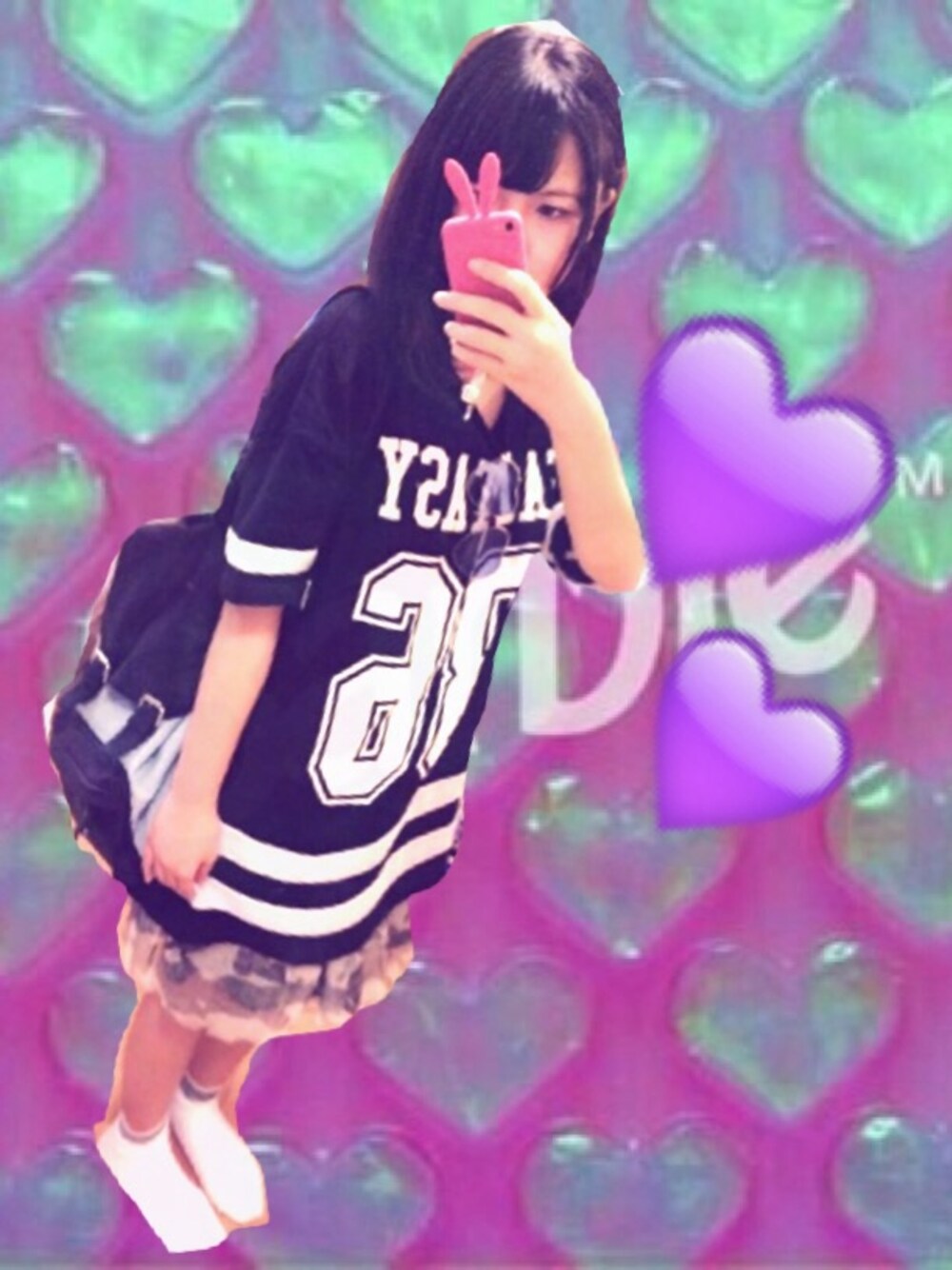 「迷彩柄、black、青文字系」｜「PARTYのアイテム（ワンピース、ブラック系）」を使った、さきめろさん（レディース・153cm）の秋コーディネートの1枚目の写真