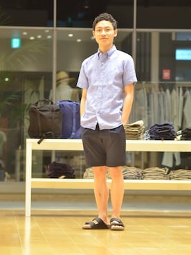 BSHOPみなとみらいスタッフさん（メンズ・169cm）の夏コーディネート